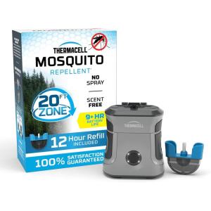 imageThermacell Mosquito Repellent Rechargeable Adventure EXSeries EX90 Patio Shield with 9Hour Battery Includes 12Hour Refill Rubber Armor ampamp Carabiner Scent Free Bug Spray AlternativeRepeller