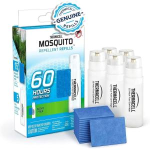 imageThermacell Mosquito Repellent Refills Provide 120 Hours of Protection Contain 30 Repellent Mats 10 Fuel Cartridges Compatible with Any FuelPowered Mosquito Repeller Product60 Hour