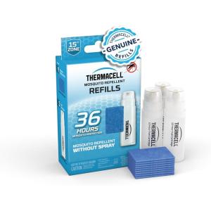 imageThermacell Mosquito Repellent Refills Provide 120 Hours of Protection Contain 30 Repellent Mats 10 Fuel Cartridges Compatible with Any FuelPowered Mosquito Repeller Product36 Hour
