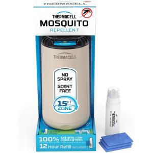 imageThermacell Mosquito Repeller Patio Shield Includes 12Hour Refill Highly Effective Mosquito Repellent for Patio Bug Spray Alternative Scent Free No Candles or FlamesLinen