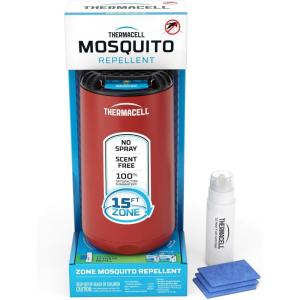 imageThermacell Mosquito Repeller Patio Shield Includes 12Hour Refill Highly Effective Mosquito Repellent for Patio Bug Spray Alternative Scent Free No Candles or FlamesChili