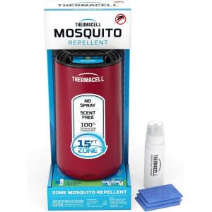 imageThermacell Patio Shield Mosquito Repeller 2Pack Bundle Includes 24Hour Refill ampamp 6 Repellent Mats Highly Effective Mosquito Repellent for Patio Bug Spray AlternativeMagenta