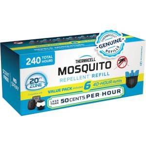 imageThermacell Rechargeable Mosquito Repeller Refills Advanced Repellent Formula Provides 20 Foot Protection Zone Compatible with Thermacell ESeries ampamp Radius Only No DEET Spray or Flame240 Hours